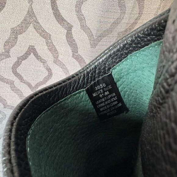 LB Evans Men’s Leather Slippers 9.5 M Black Slip On - Picture 6 of 7